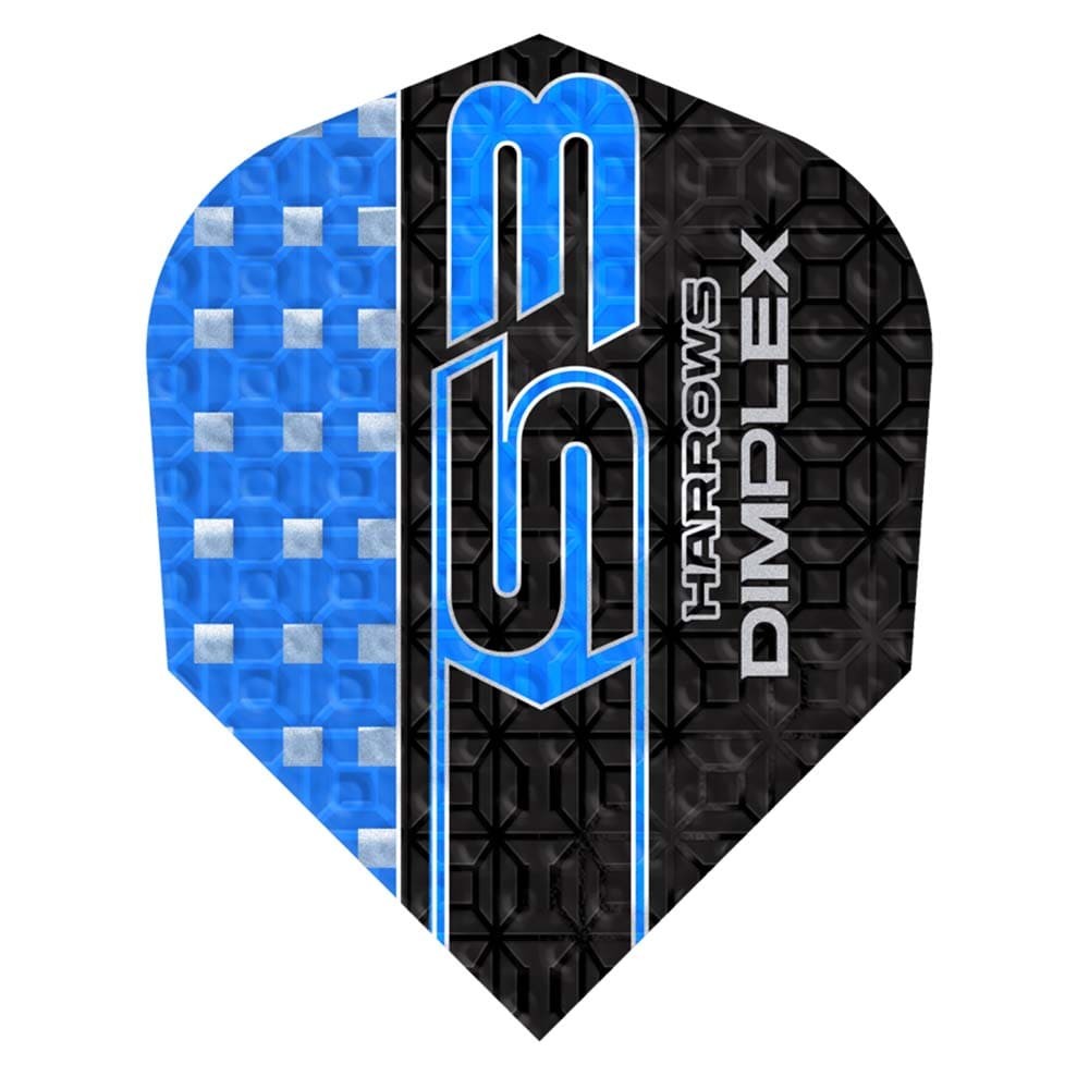 Masquedardos Plumas Harrows Darts Flights No6 Dimplex S3 Azul