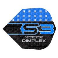 Masquedardos Plumas Harrows Darts Flights No6 Dimplex S3 Azul