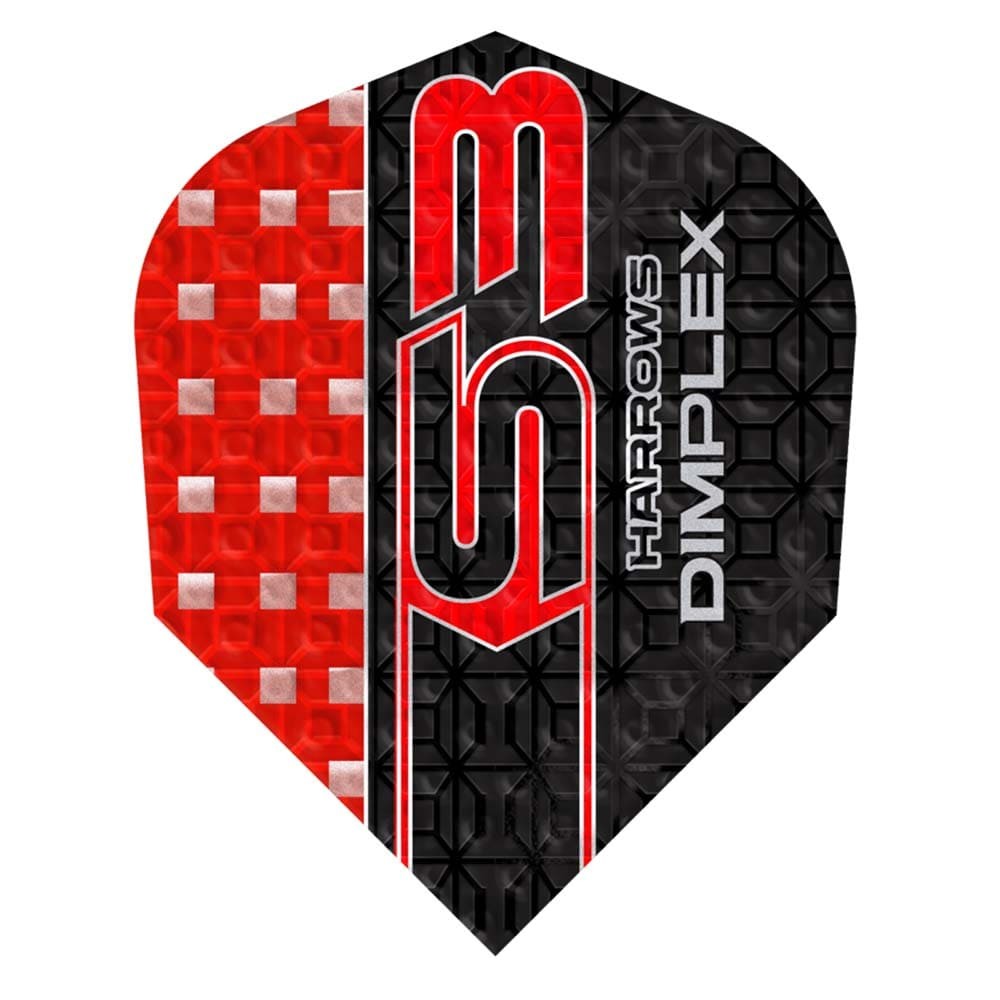 Masquedardos Plumas Harrows Darts Flights No6 Dimplex S3 Rojo