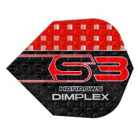 Masquedardos Plumas Harrows Darts Flights No6 Dimplex S3 Rojo