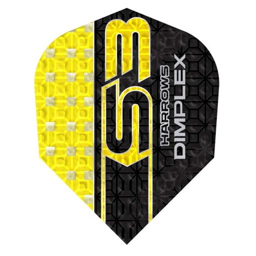 Masquedardos Plumas Harrows Darts Flights No6 Dimplex S3 Amarillo