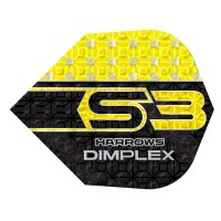 Masquedardos Plumas Harrows Darts Flights No6 Dimplex S3 Amarillo