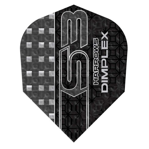 Masquedardos Plumas Harrows Darts Flights No6 Dimplex S3 Negro