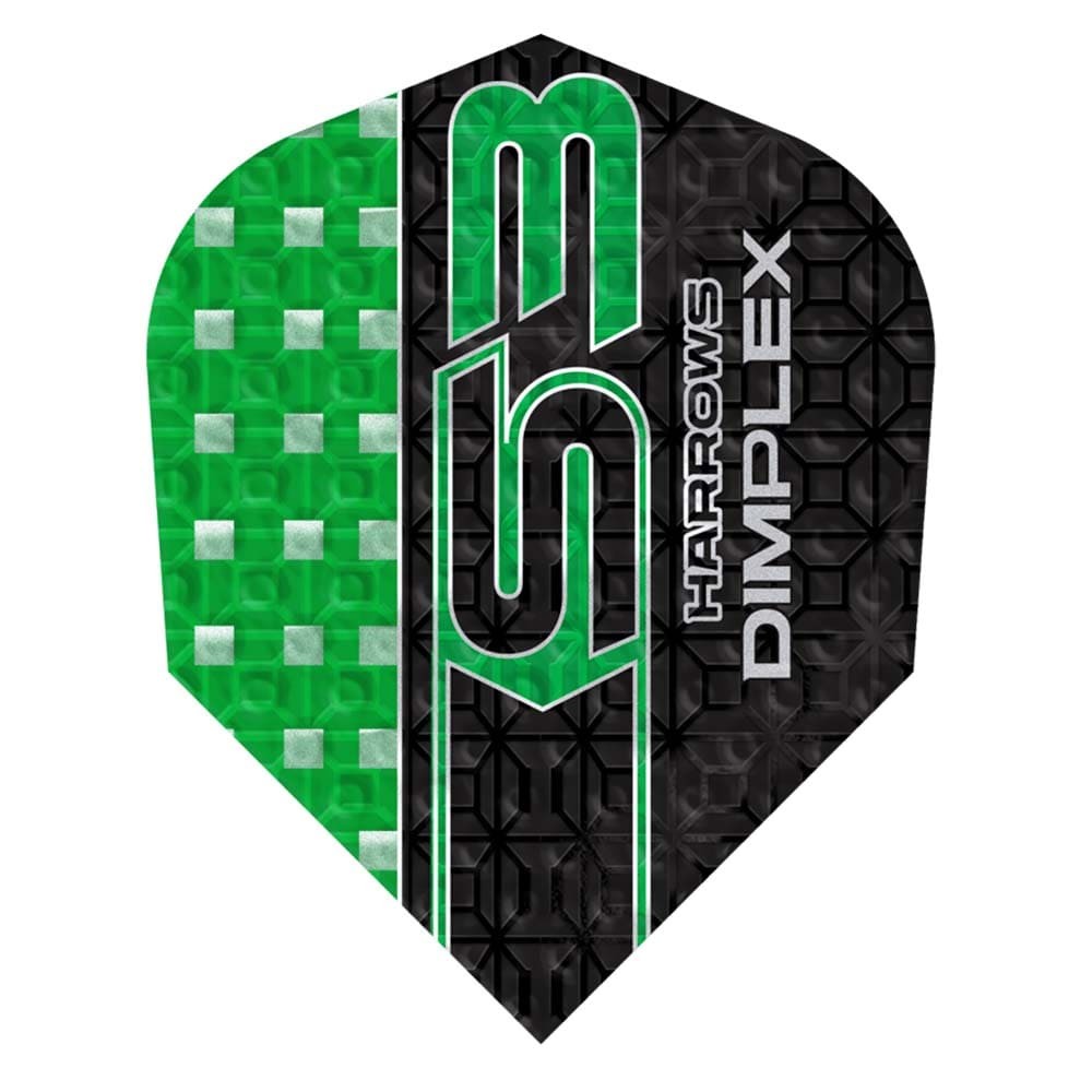 Masquedardos Plumas Harrows Darts Flights No6 Dimplex S3 Verde