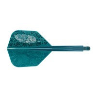 Masquedardos Penses Condor Axe Doodle Feather Green Blue Shape S 21.5m Vous trois.