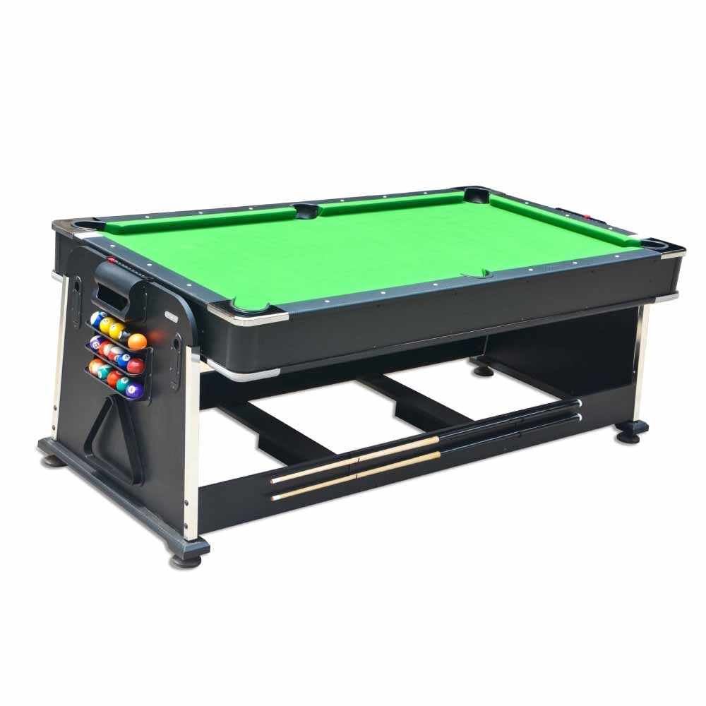 Masquedardos Multijuego Giratorio 4 En 1 Verde- (billar, Air Hockey - Ping-pong, Mesa Comedor) 2922