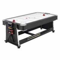 Masquedardos Multijuego Giratorio 4 En 1 Verde- (billar, Air Hockey - Ping-pong, Mesa Comedor) 2922