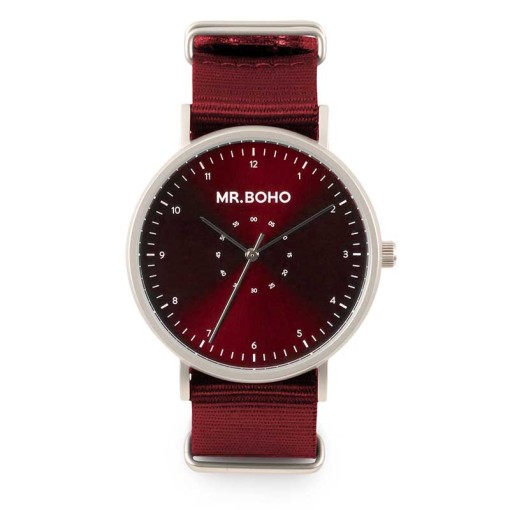 Masquedardos Óra Mr. Boho 62-ip11 Iron Burgundy Casual Metallic 40mm 00728662