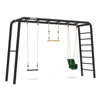 Masquedardos Parque Metálico Berg Playbase Large Tl Con Asiento Bebé + Asiento Caucho + Trapecio Be22.41.01.00