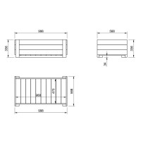 Masquedardos Growing Table Masgames Fortis L without legs Ma600701