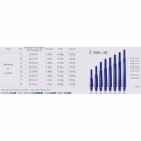 Masquedardos Fit Shaft Gear Normal Spining Shafts Blue (Swivel) Größe 3