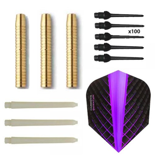 Masquedardos Eco Brass Dart Game Pack 2ba Purple + 100 kärkeä