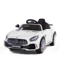 Masquedardos Coche Eléctrico Mercedes Gtr Blanco Con Radio Control Hl2882