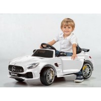 Masquedardos Coche Eléctrico Mercedes Gtr Blanco Con Radio Control Hl2882