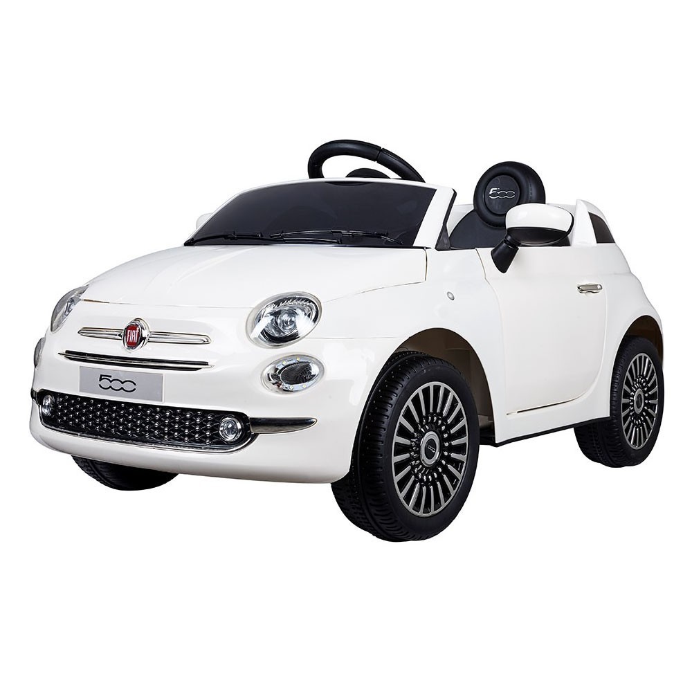 Masquedardos Fiat 500 White Electric Car With Radio Control Pt700