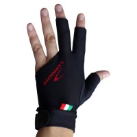 Masquedardos The pool glove Longoni Black Fire S left 11222dtgs