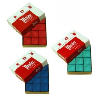 Masquedardos Master Billard Chalk Pack Grün, Rot, Blau 36 Einheiten 12 X Farbe