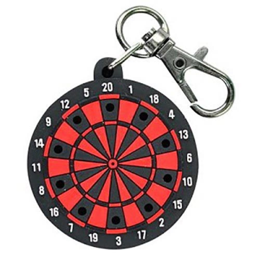 Masquedardos Trinidad Dartboard Shape Tip Holder Keychain Red 2874