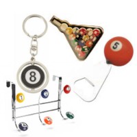 Keychains, Pins, Opener, Billiard Motif Hanger